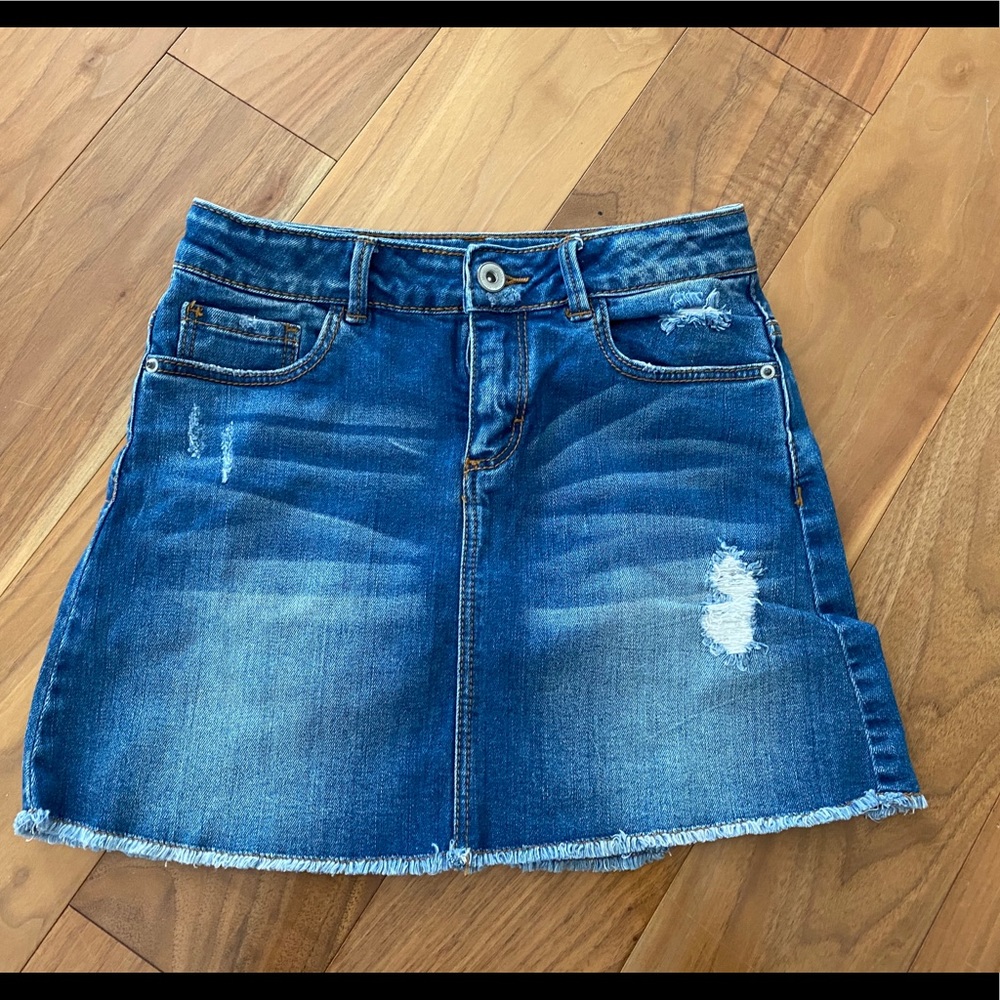 Zara Girls’ denim a-line skirt